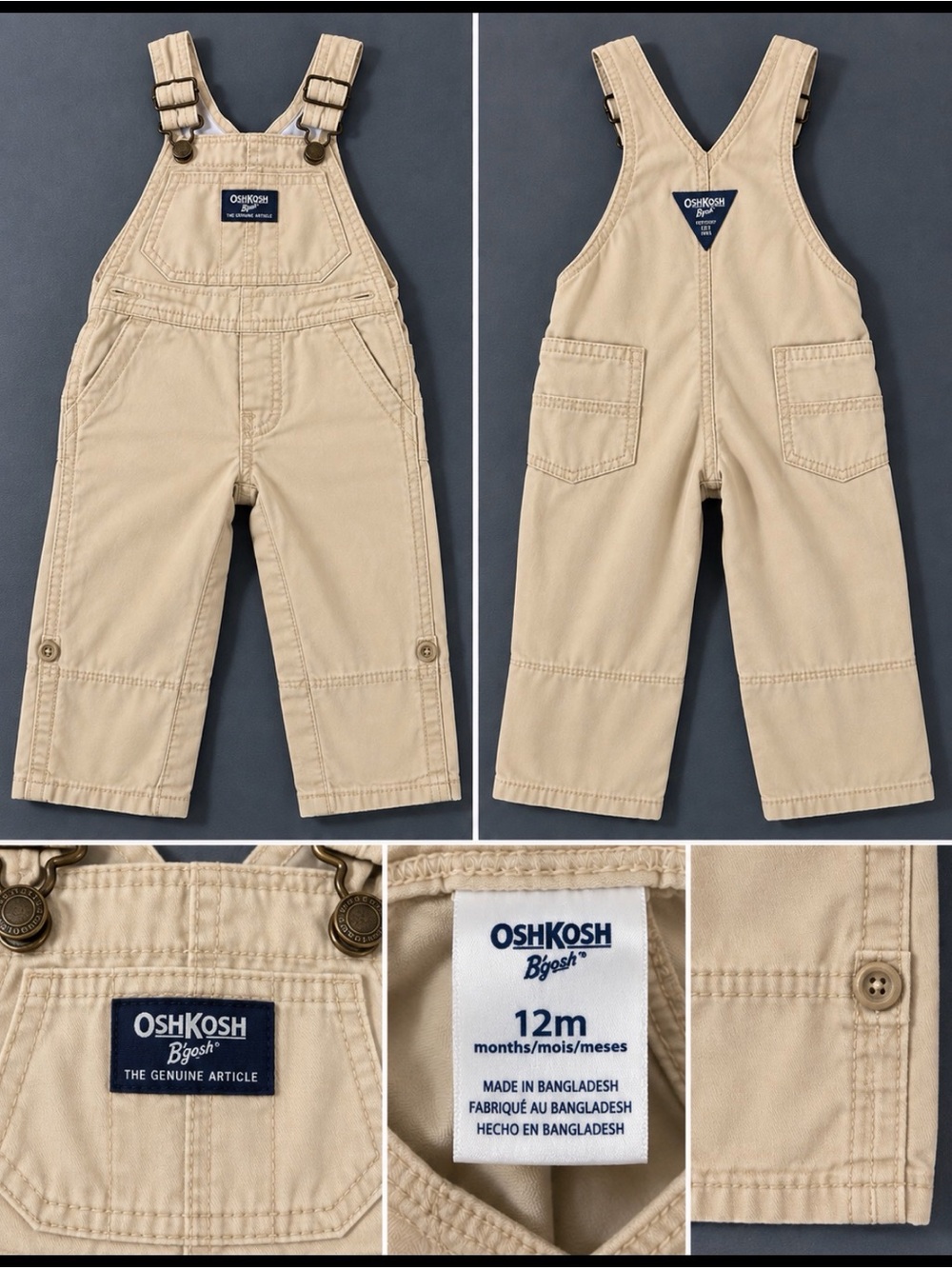 OshKosh B'gosh Khaki Toddler Overalls